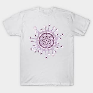 Virus Mandala (magenta) T-Shirt